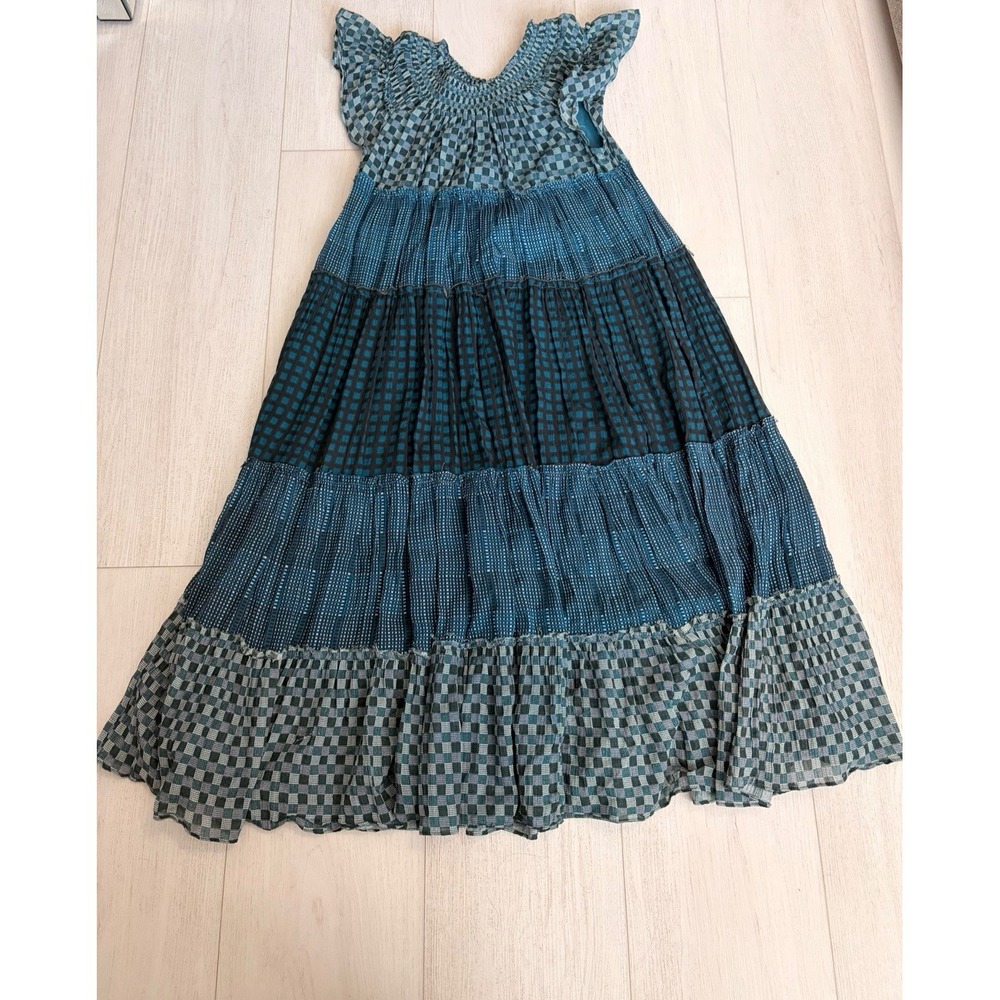 Free People Tiered Maxi Dress Sz XS Blue